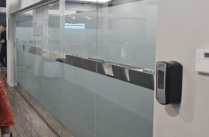 Empty commercial space being prepared for a planned renovation budget